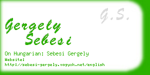 gergely sebesi business card